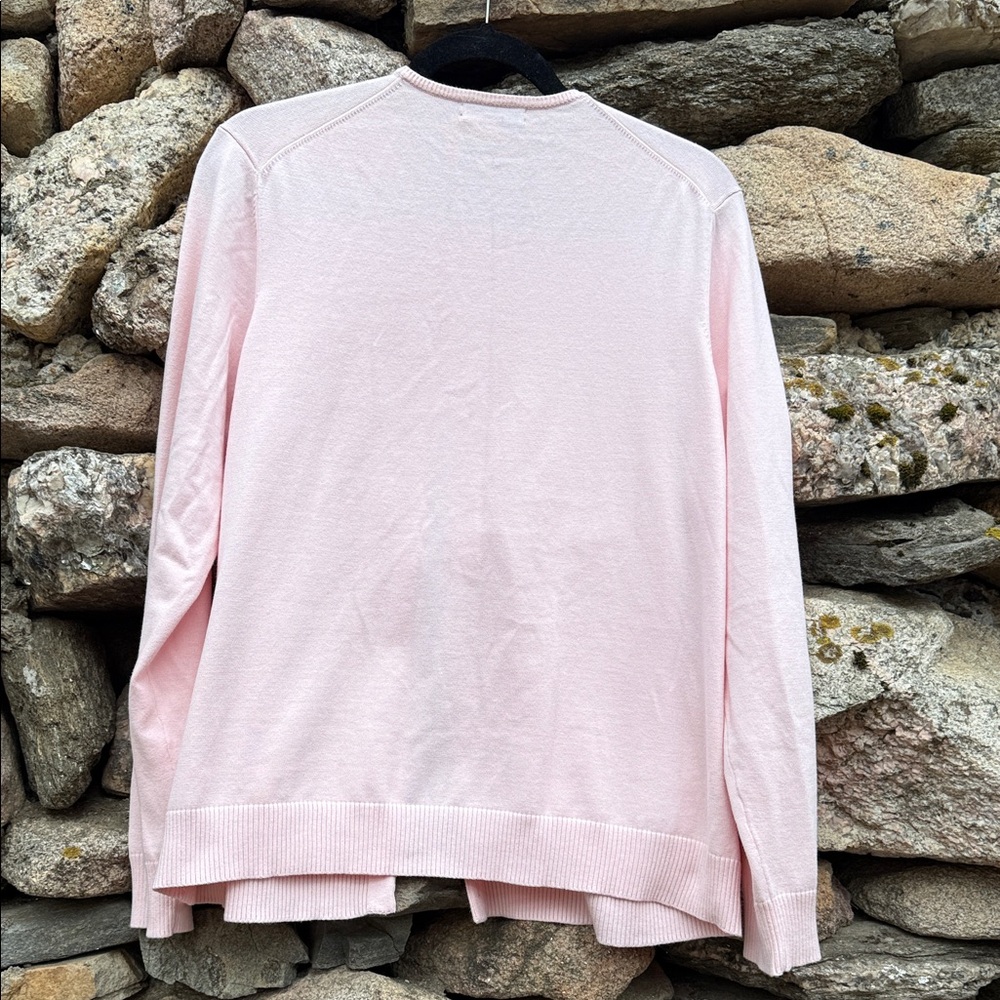 Lands’ End Baby Pink Button Front Cardigan XL 18–20 - Picture 7 of 12